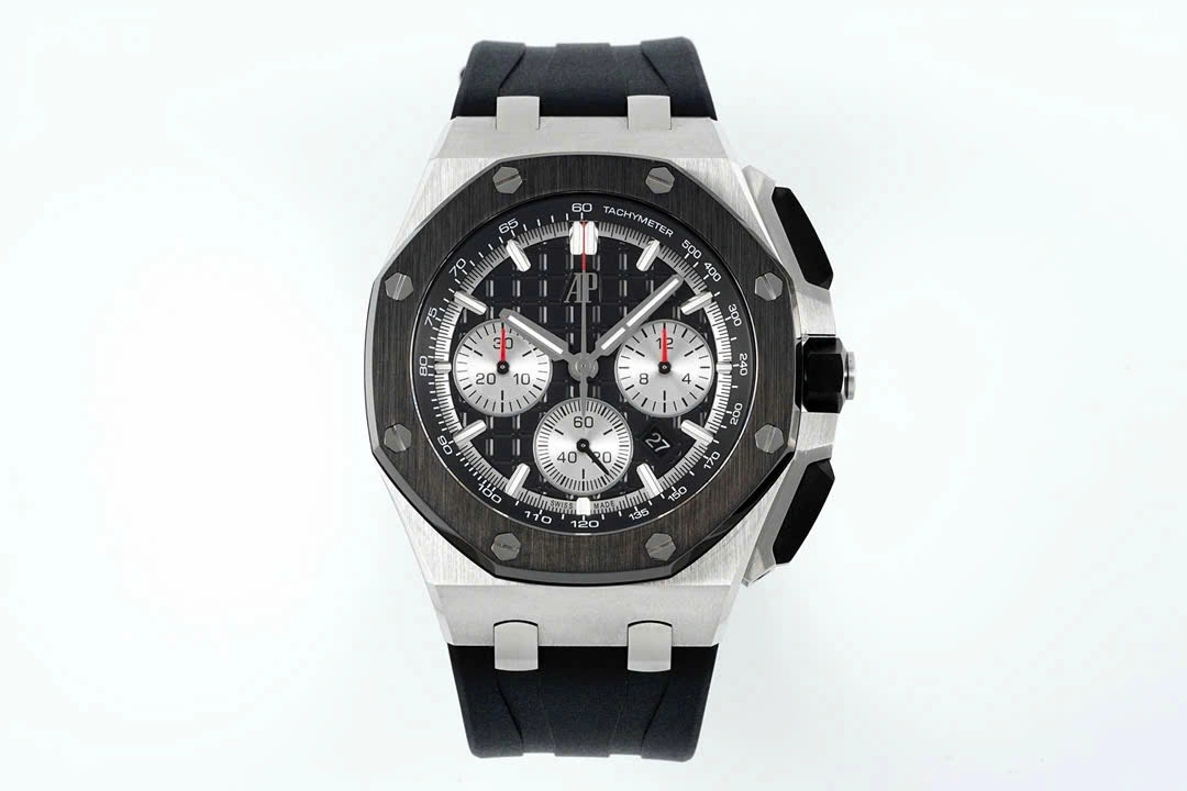 lucyluxury-vn-838 Audemars Piguet Royal Oak Offshore Steel 26420ST 42mm Black Dial – VIP Version - Image 1