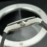 Hublot Classic Fusion SKULL Full Diamonds Moissanite Pave 42mm Black Dial – Handcrafted Diamod - Image 5