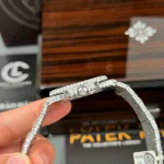 Patek Philippe Nautilus 5712/1A 40mm Blue Dial Full Moissanite Hongkong – Customize Diamod - Image 7