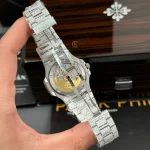 Patek Philippe Nautilus 5711/1A 40mm Full Moissanite – Customize Diamod - Image 11