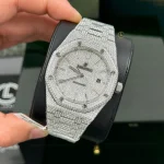 Audemars Piguet Royal Oak 15400ST 41mm Full Moissanite Hongkong – Customize Diamod - Image 3