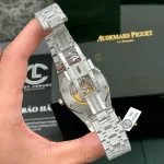 Audemars Piguet Royal Oak 15400ST 41mm Full Moissanite Hongkong – Customize Diamod - Image 11