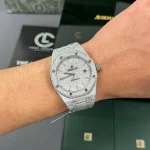 Audemars Piguet Royal Oak 15400ST 41mm Full Moissanite Hongkong – Customize Diamod - Image 6