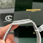 Audemars Piguet Royal Oak 15400ST 41mm Full Moissanite Hongkong – Customize Diamod - Image 8